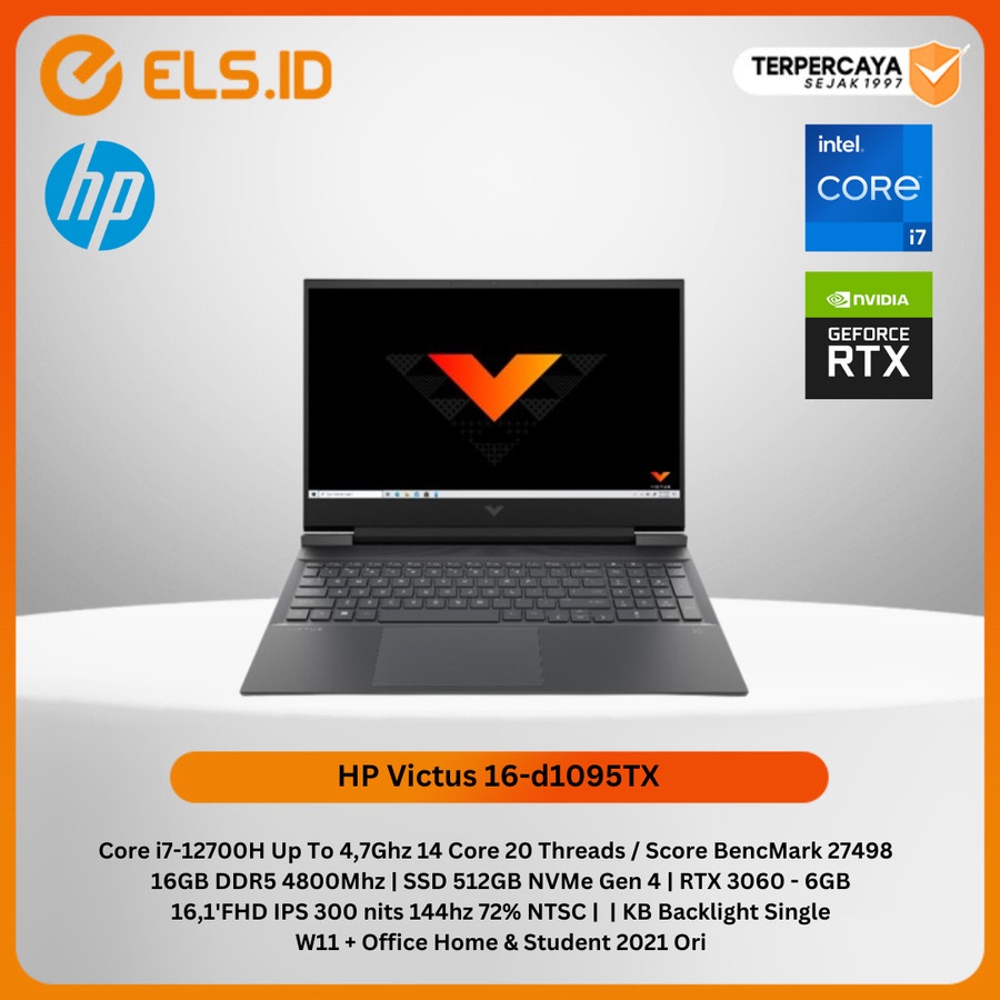 Jual Laptop HP Victus Gaming 16-D1095TX - Silver (RTX 3060) | Shopee ...