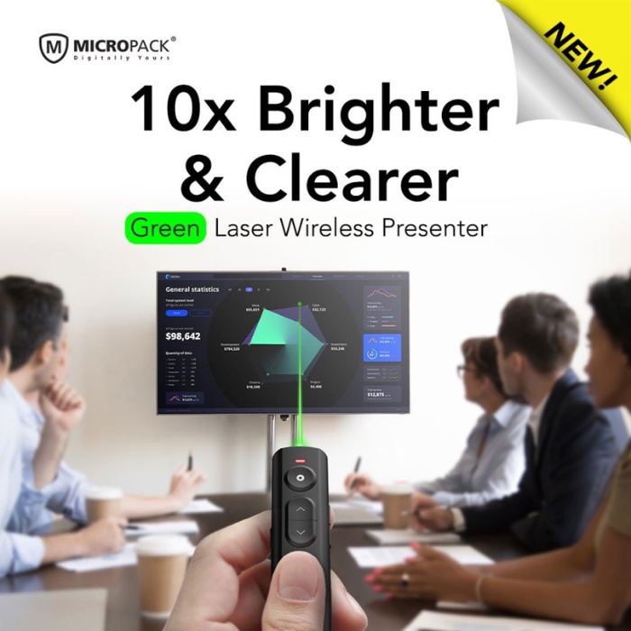 Jual Micropack WPM-09 Presenter Pointer Wireless Rechargeable Green ...
