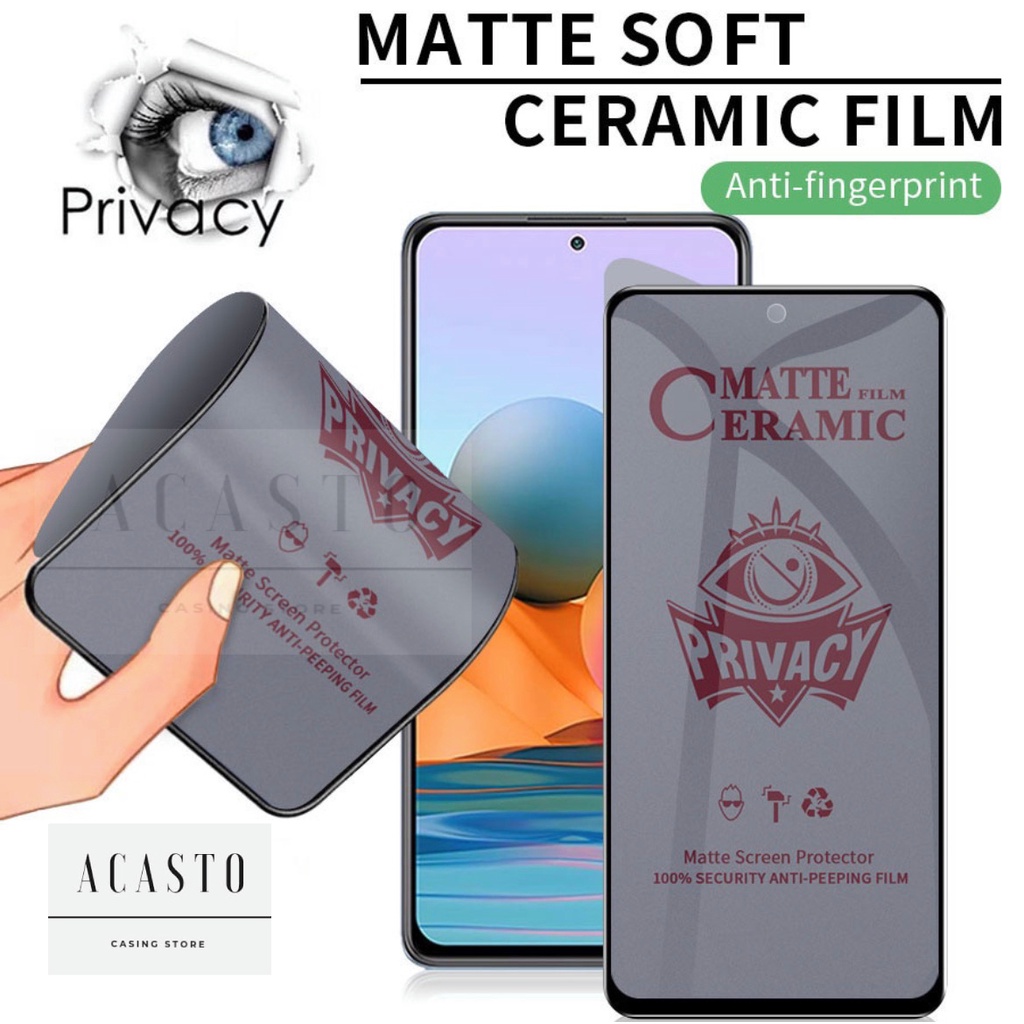 Jual TEMPERED GLASS SPY MATTE BLACK CERAMIC SAMSUNG A03 M22 A03S