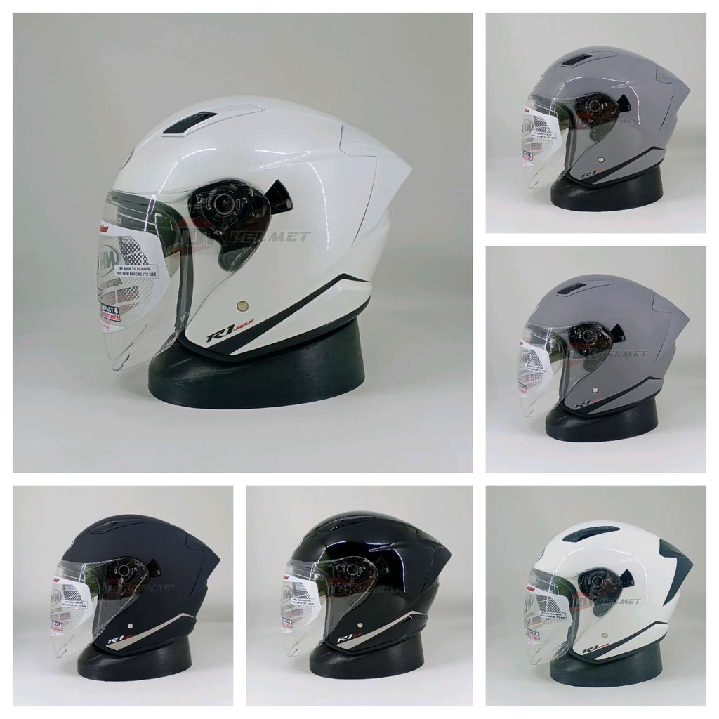 Jual Helm Half Face NHK R1 Max R-1 Max Solid Bukan S1 GP Pro Solid Star ...