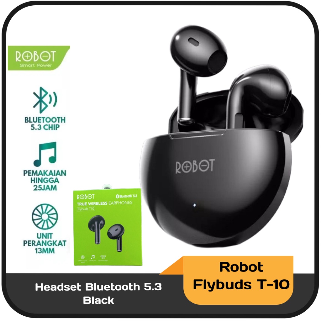 Jual Headset Bluetooth Robot T10/T30 True Wireless Earbuds Shopee