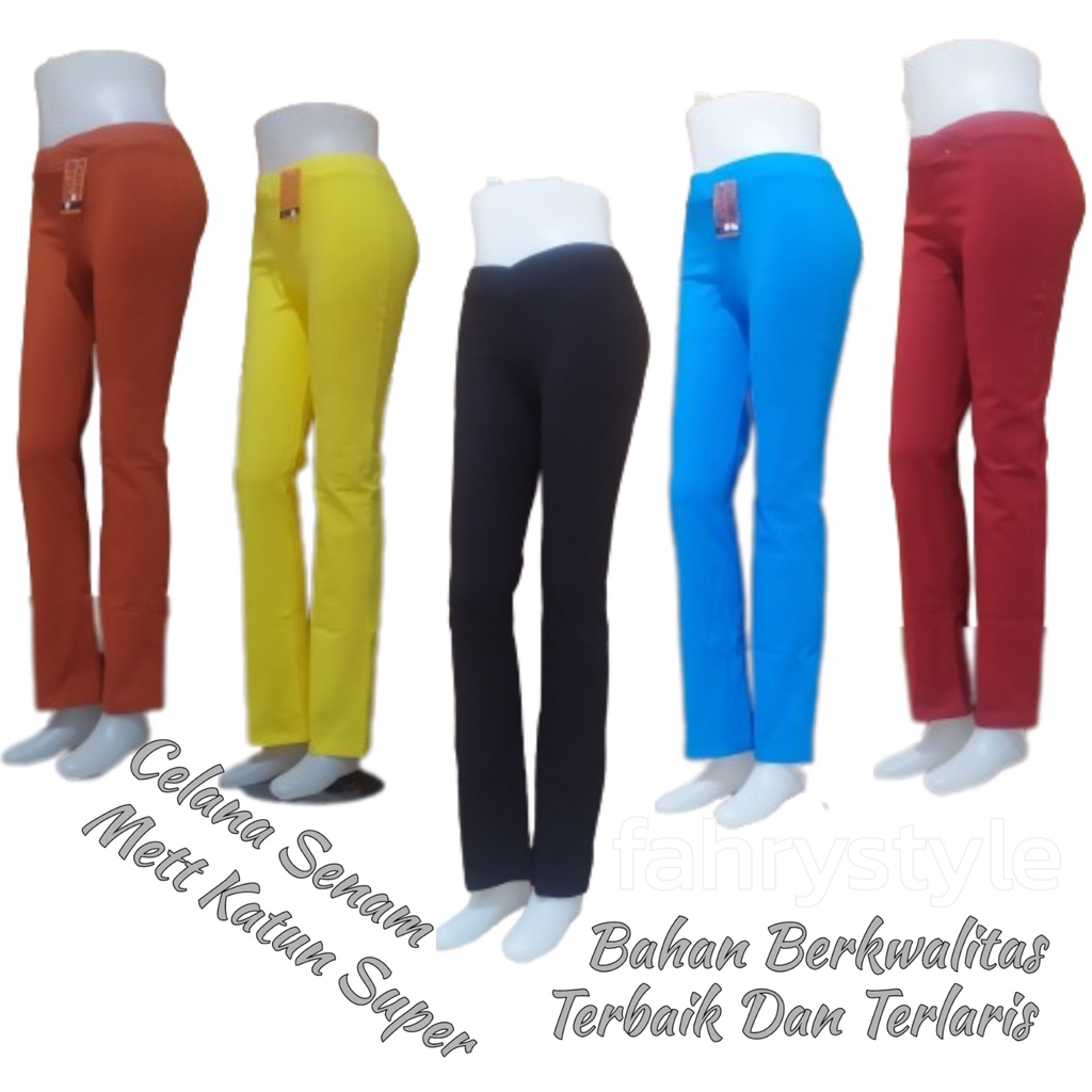 Jual Celana Senam Wanita Trening Senam Katun Super Polos Size M L Xl