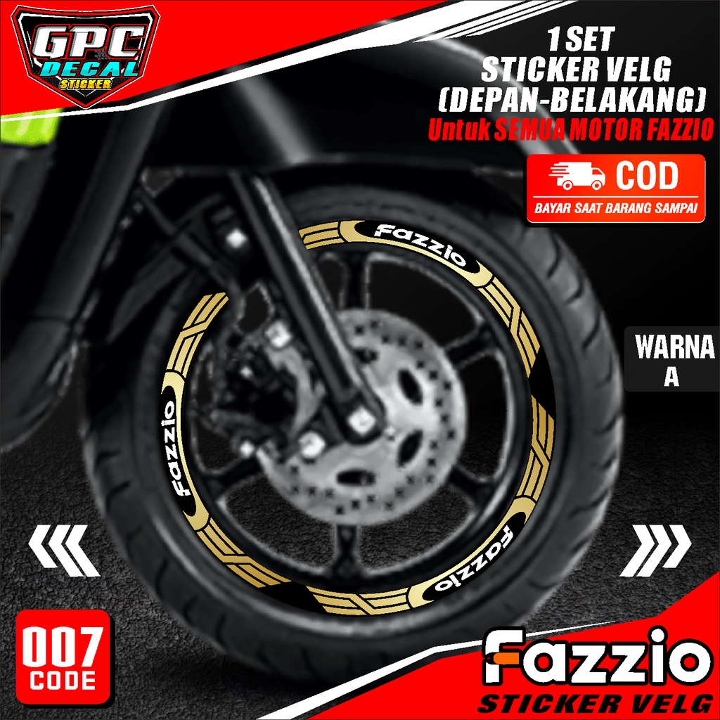 Jual Cutting Sticker Velg Semua Motor Fazzio Aksesoris Motor Stiker Lis Velg Fazzio Schotlite