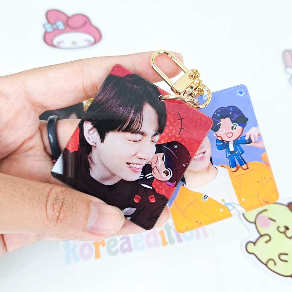 Jual Gantungan Kunci Akrilik Square Kpop Anime Keychain Keyring Baby ...