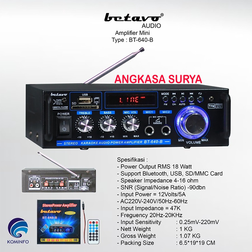 Karaoke Amplifier  Produk Betavo Audio