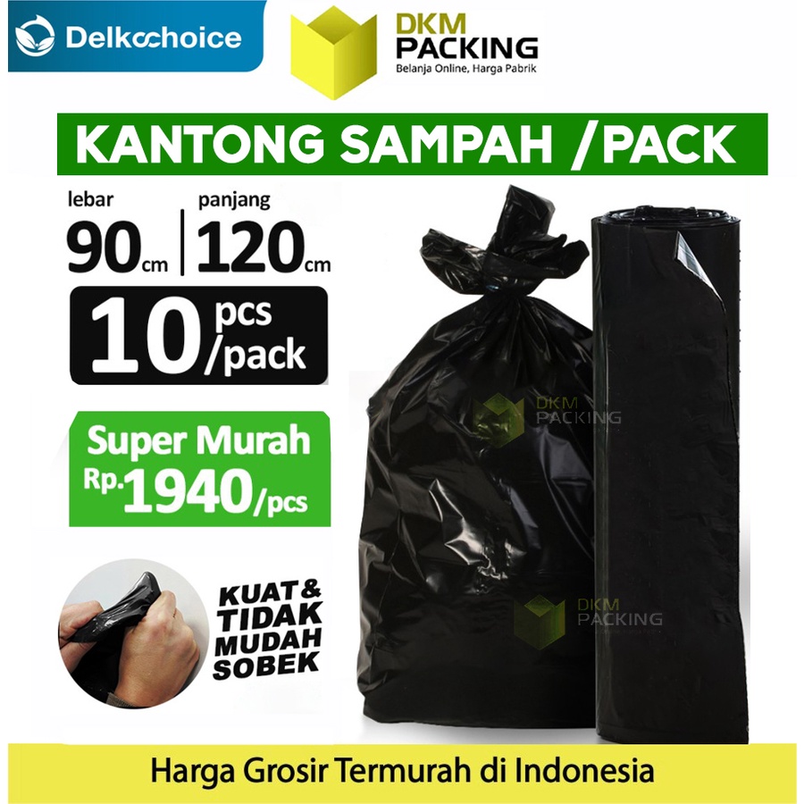 Jual Kantong Plastik Sampah 90x120cm Trash Bag Hitam Tebal Jumbo Termurah Satuan Shopee Indonesia 8556