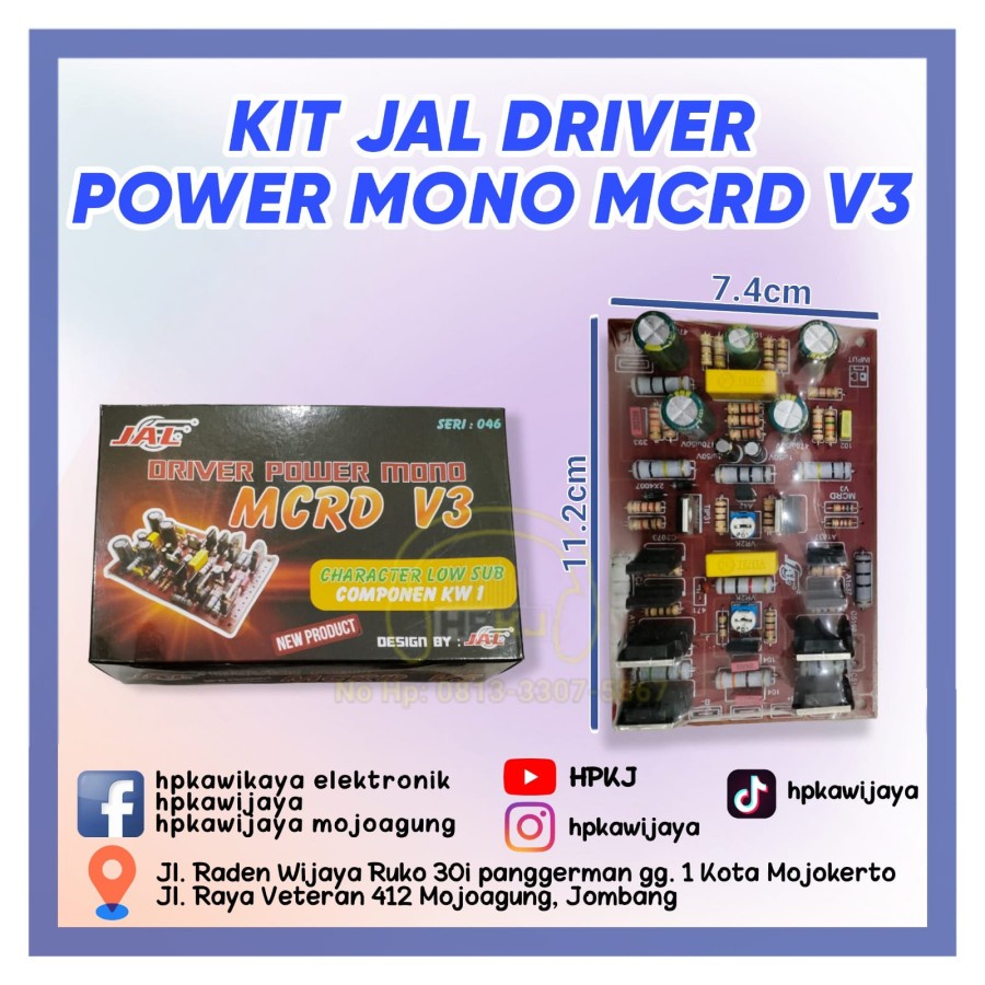 Jual PROMO!!! JAL KIT DRIVER POWER MONO MCRD V3 LOW SUB driver mcrd v3