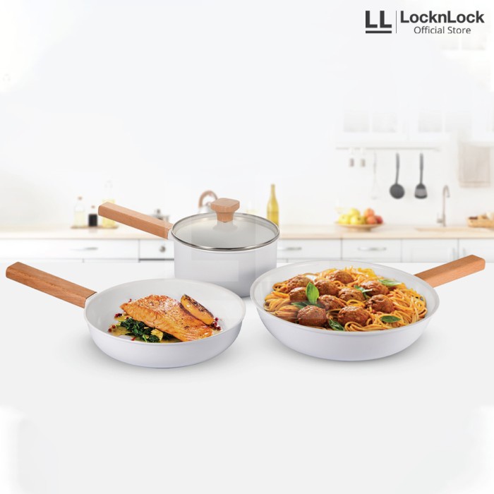 Jual LocknLock Truly Natural Cookware Set 3P CAS1802S3 ORIGINAL