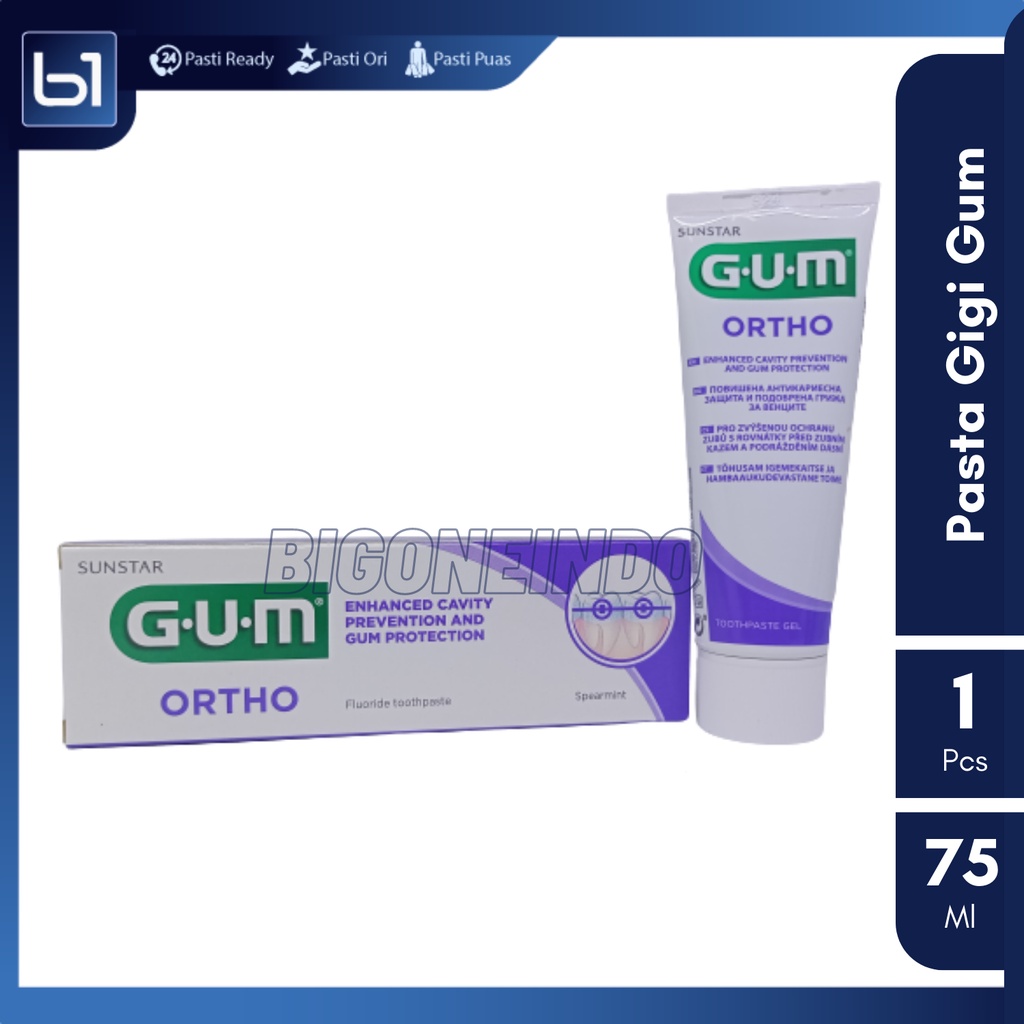 Jual GUM Ortho Toothpaste 75ml, Pasta Gigi Gel Khusus Behel 75 Ml