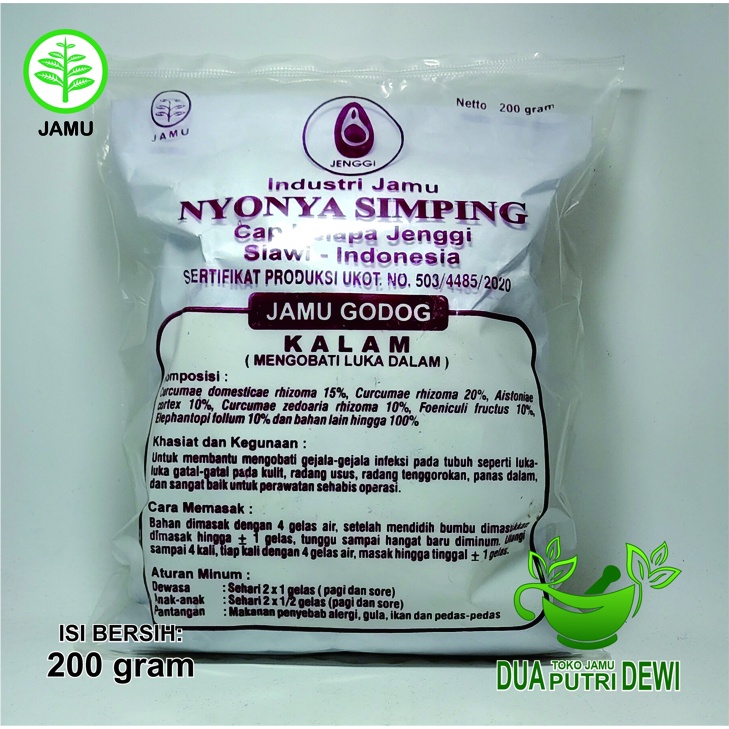 Jual Jaamu Godog KALAM Nyonya Simping (mengobati luka dalam) | Shopee ...