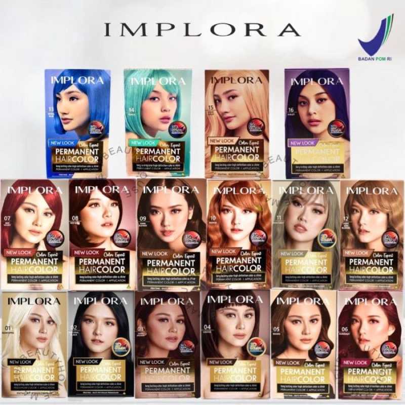 Jual IMPLORA New Permanent Hair Color Semir Rambut BPOM | Shopee Indonesia