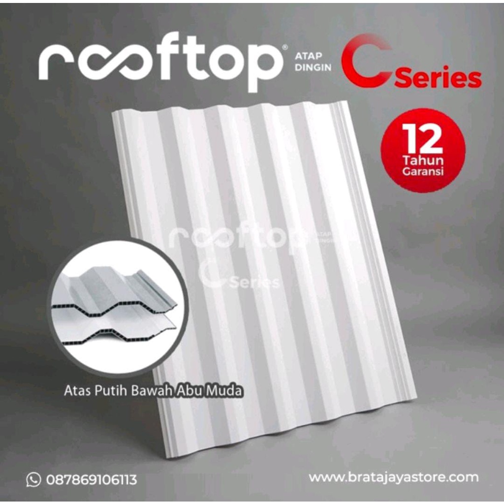 Jual ATAP UPVC Rooftop C Series C-Series 1 M Rumah, Kanopi, Gedung ...