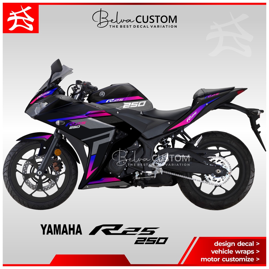 Jual Striping Yamaha R25 Old Grafis Rainbow / Stiker Motor R25 250 ...