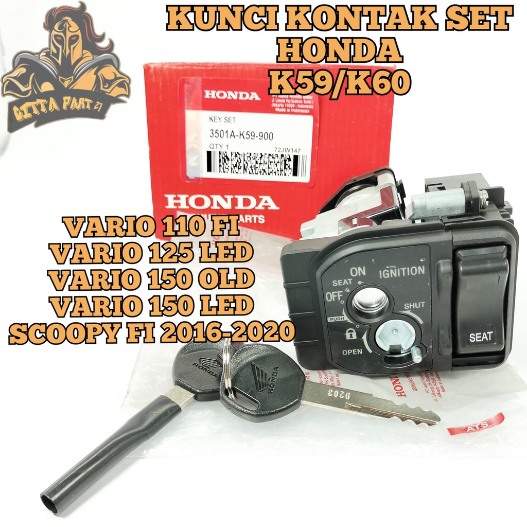 Jual KUNCI KONTAK SET ASLI ORIGINAL HONDA AHM K60 K59 VARIO 125 150