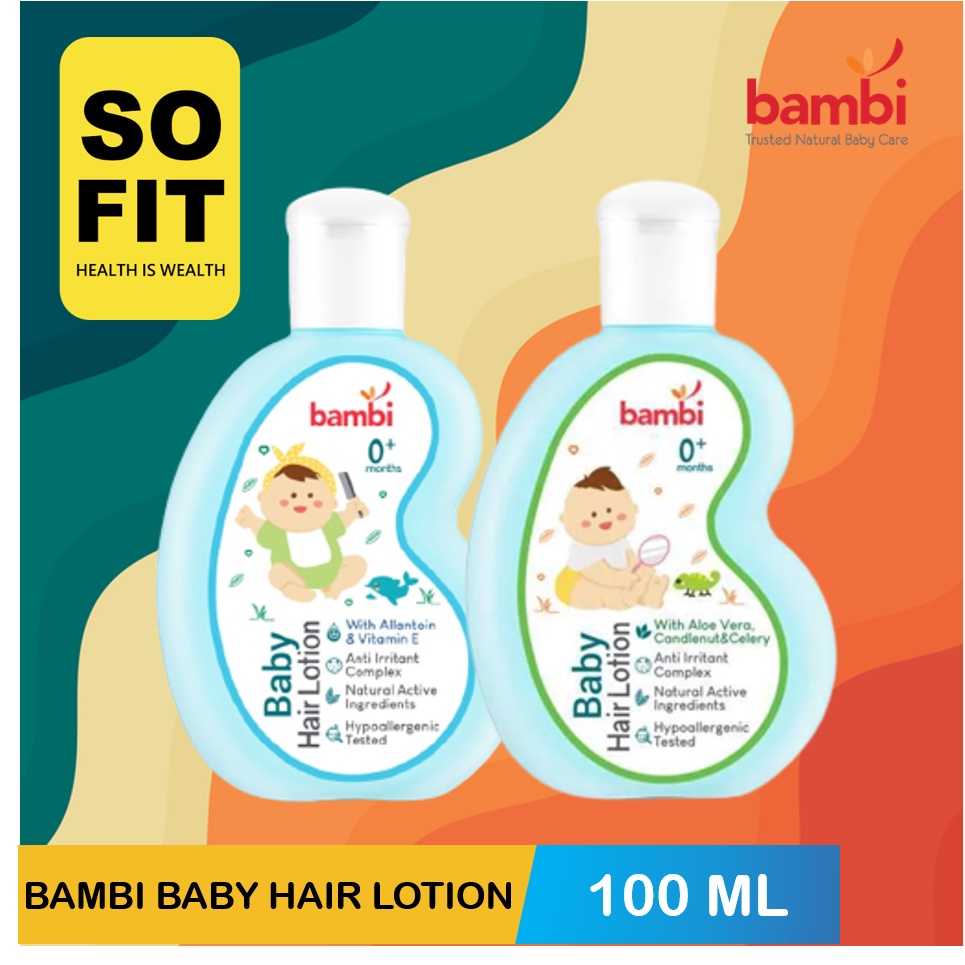 Jual Bambi Baby Hair Lotion Aloe Vera Candlenut Celery Allantoin & Vit ...