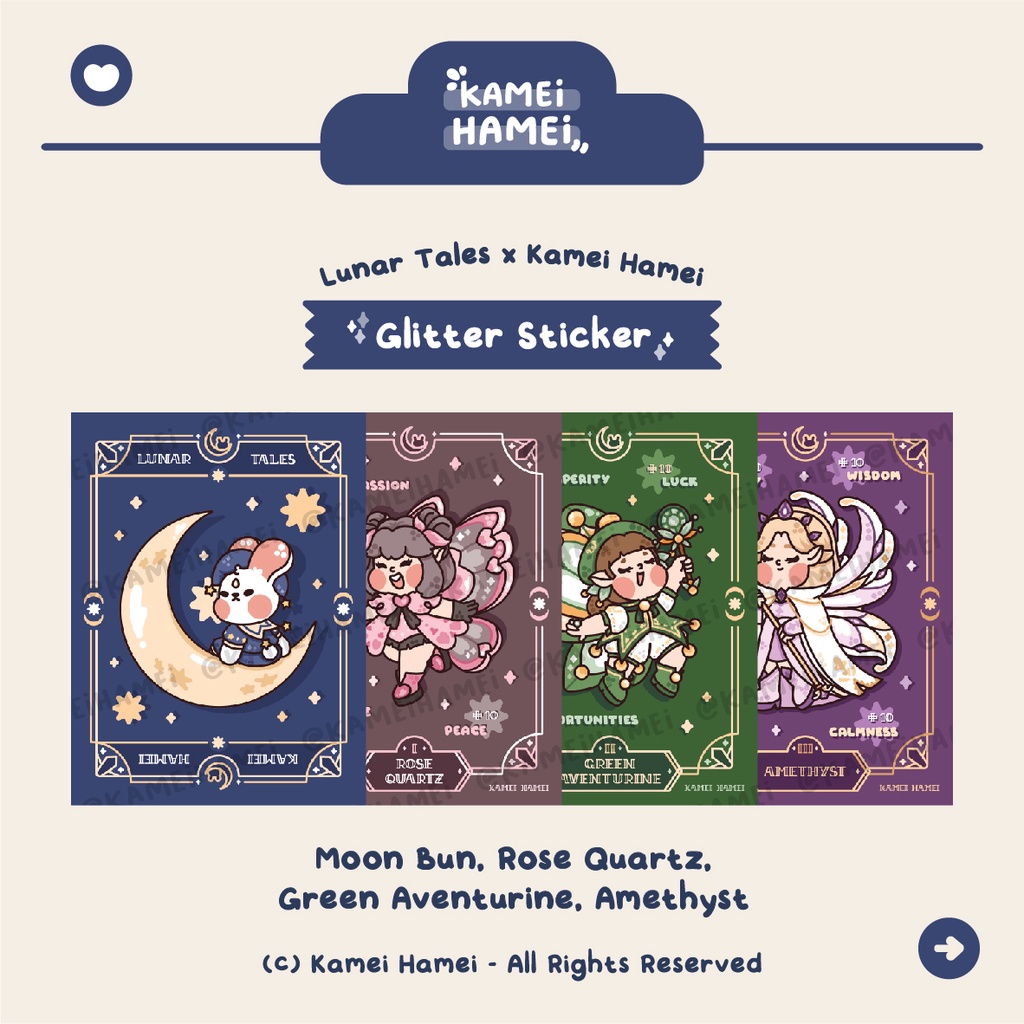 Jual Lunar Tales x Kamei Hamei Glitter Stickers | Kamei Hamei Special ...