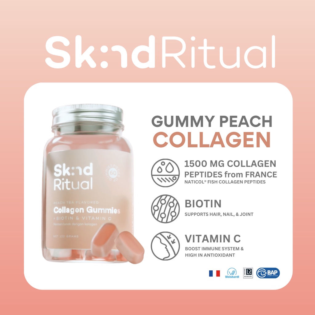 Jual Skind Ritual Collagen Gummy Suplemen Padat Kolagen dengan