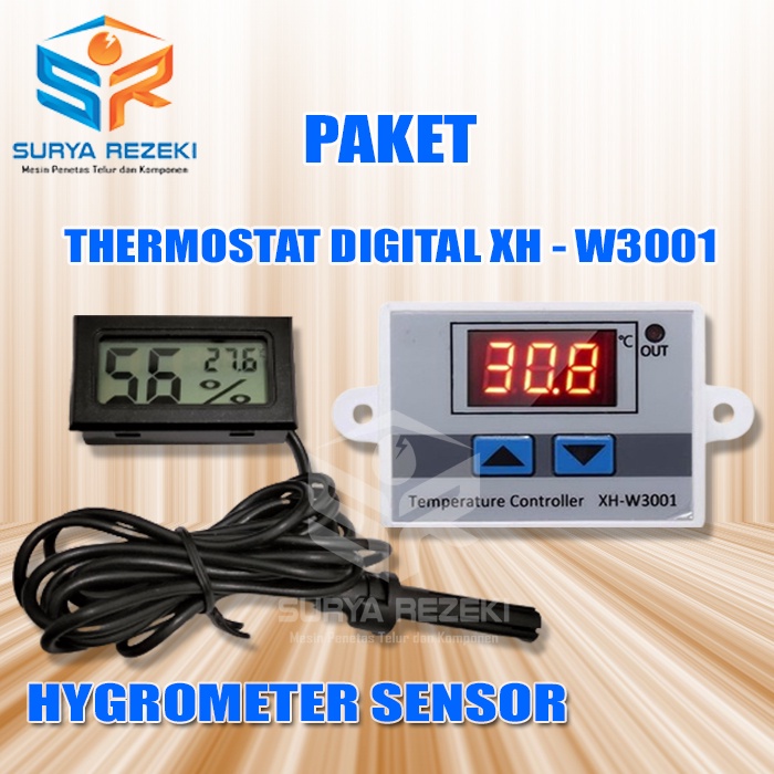 Jual Paket Termostat Digital XH Dan Termometer Higrometer Digital mesin