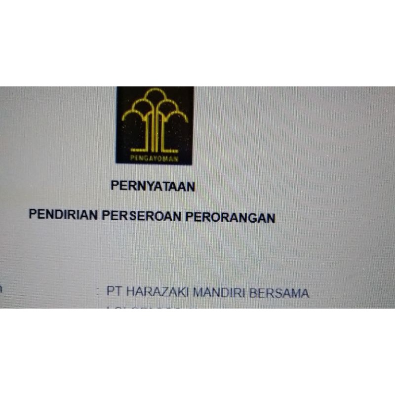 Jual Pendirian PT Perseroan Perorangan | Shopee Indonesia