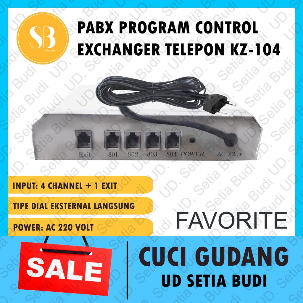 Jual INTERCOM 4 Channel Telkom Program Control Exchanger Favourite KZ ...
