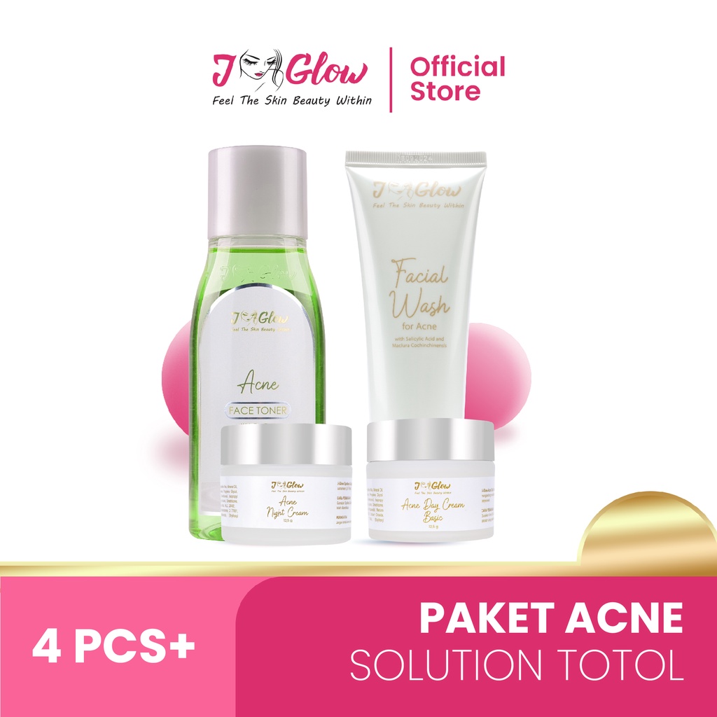 Jual Jglow Skincare Paket Acne Solution Totol Paket Komplit Perawatan Kulit Wajah Paket Bright 0933