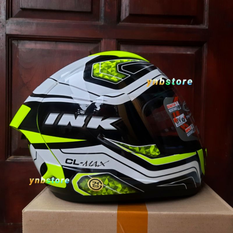 Jual Helm INK CL MAX Seri 5 Yellow Fluo Stabilo | Helm Fullface INK CL ...