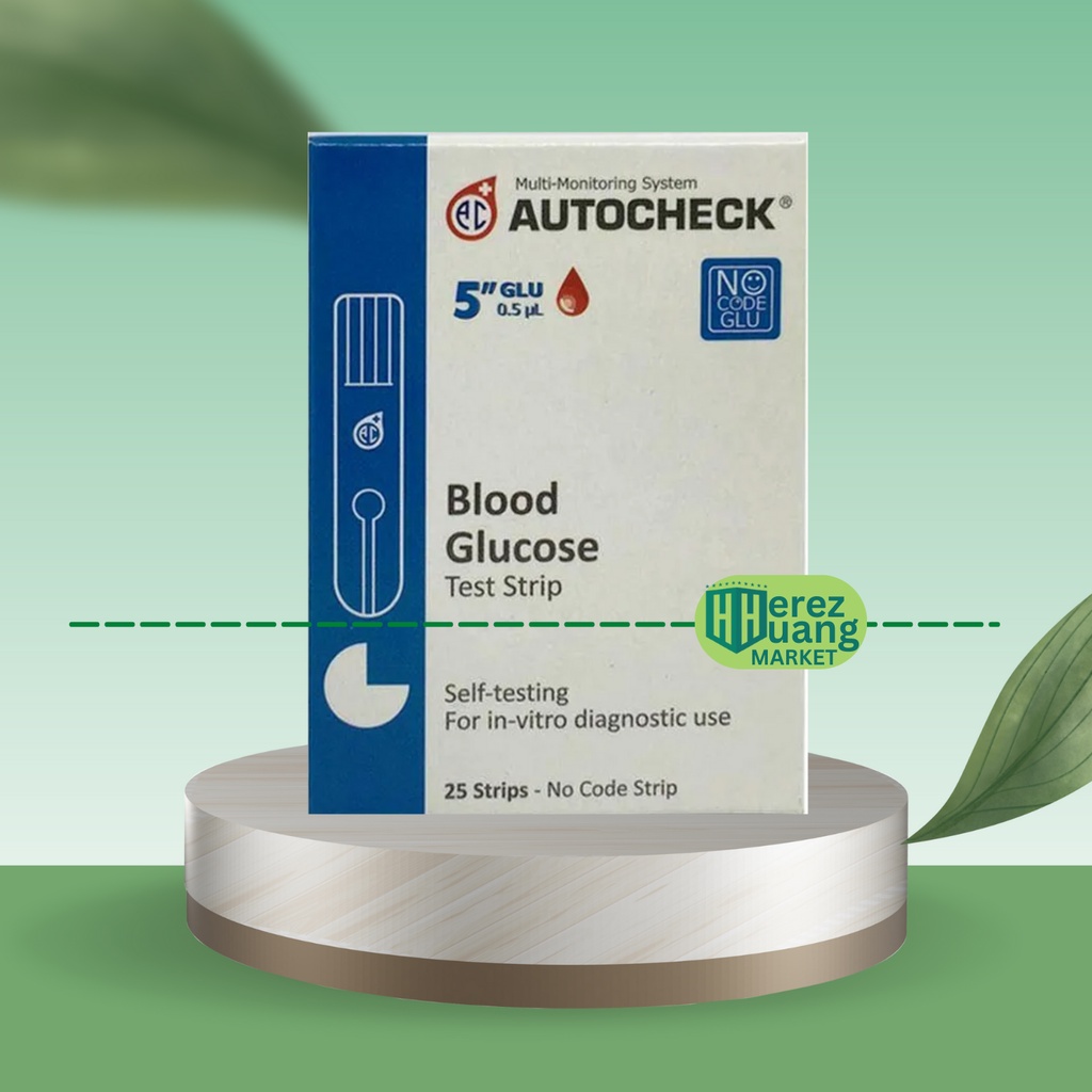 Jual Autocheck Glucose 25 Strip - Free Ongkir - Strip Test Gula Darah ...