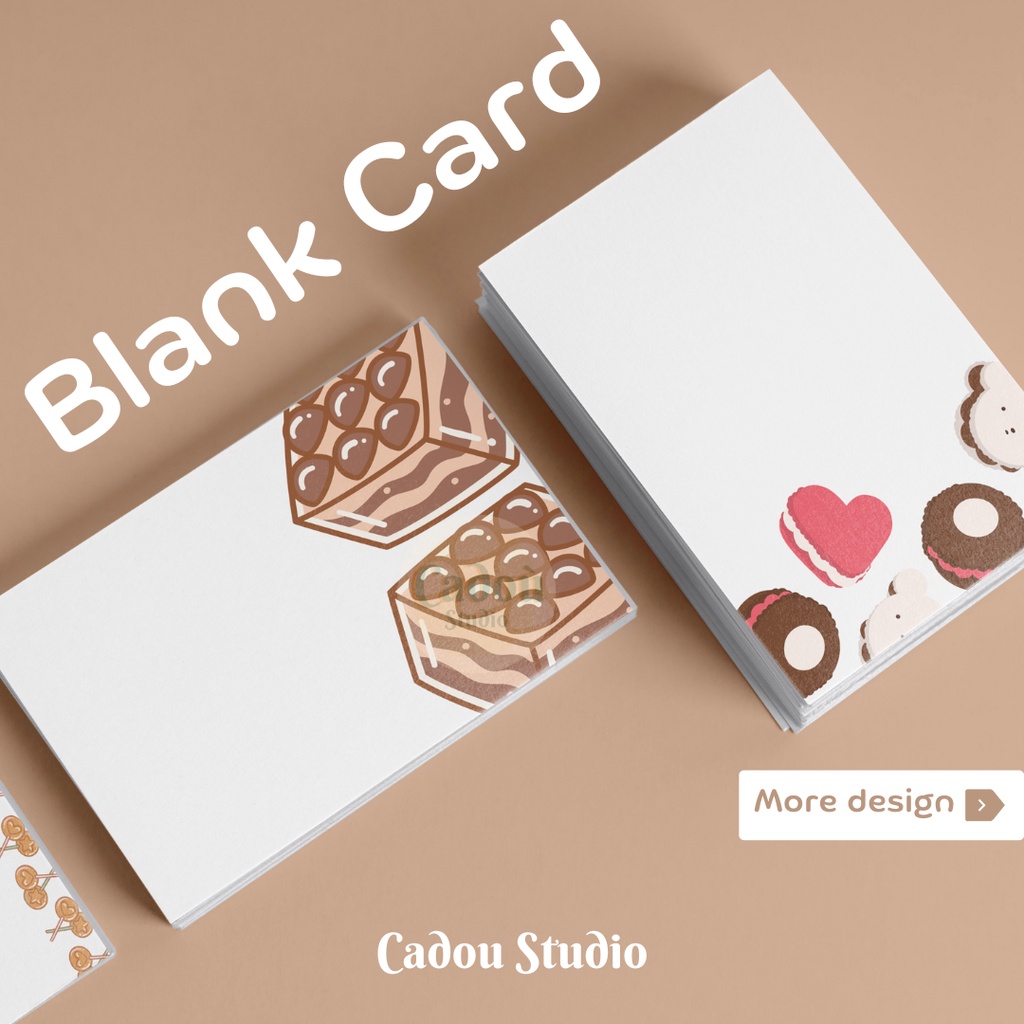 Jual Blank Card / Kartu Ucapan / Greeting Card / Gift Card Makanan Roti ...