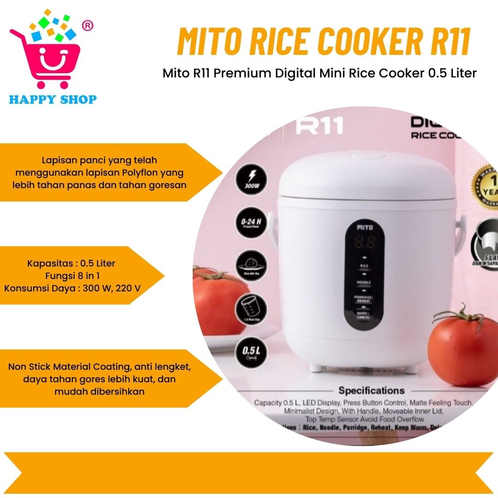 Jual Digital Rice Cooker Mito R11 0.5 Liter Shopee Indonesia