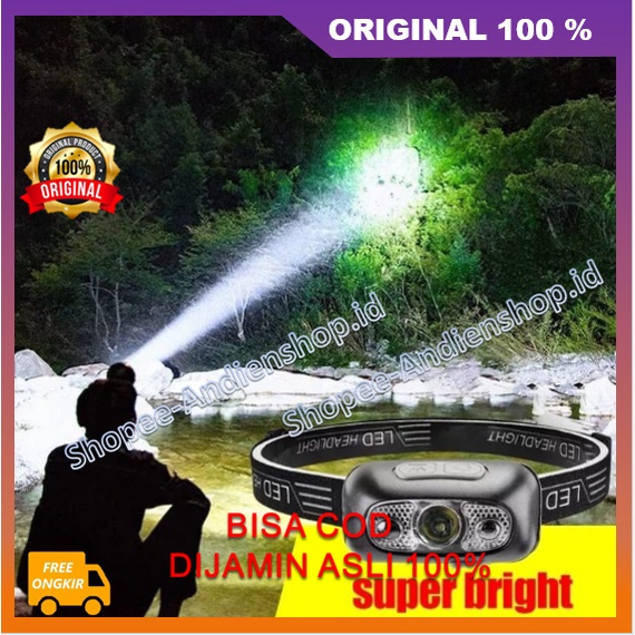 Jual Headlamp Mini Rechargeable Senter Cas Senter Led Kepala Mini Super ...
