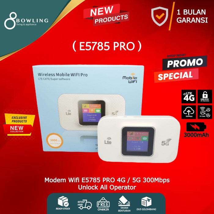 Jual Modem Wifi E5785 Pro Mifi 4G / 5G 300Mbps Unlo All Operator Bisa ...