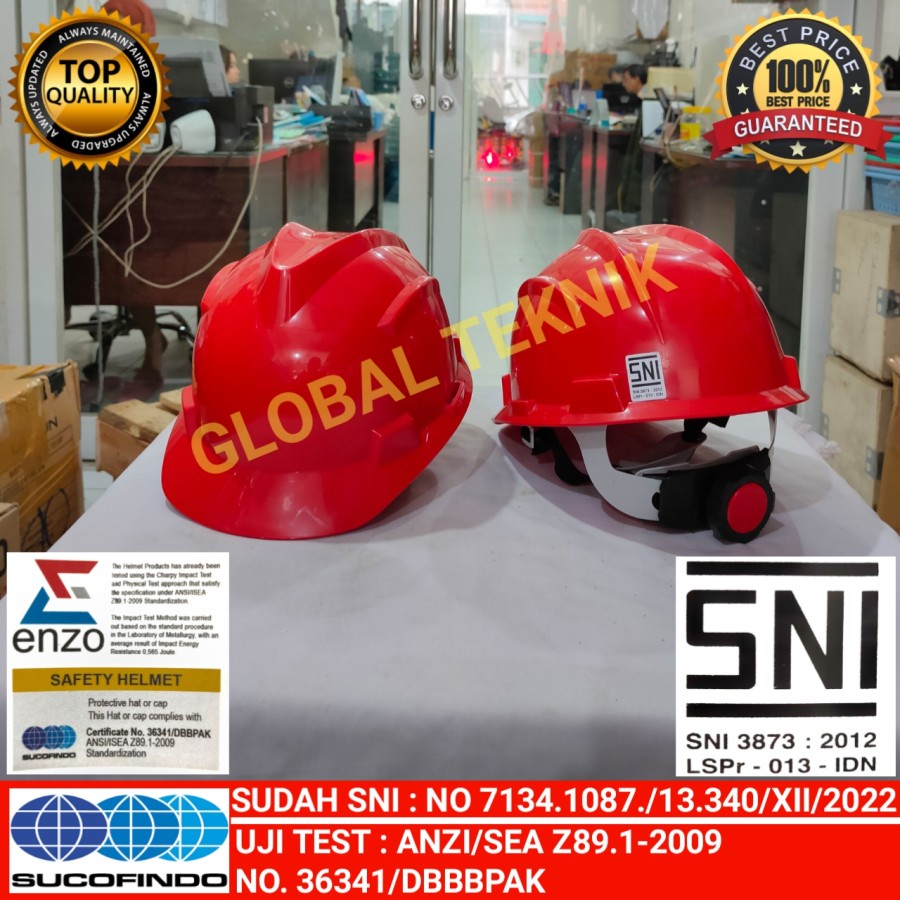 Jual Helm Safety Fastrack Merah Sni Helm Proyek Model Putar Sni Helm