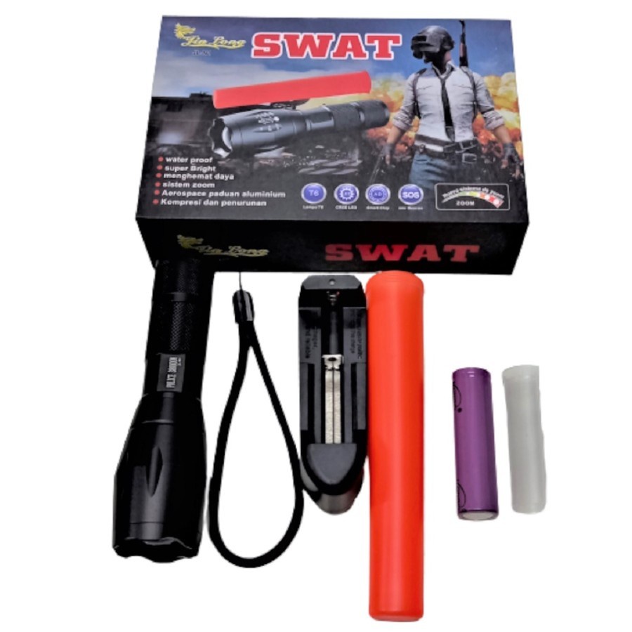 Jual COD SENTER POLICE SWAT T6 JIN LONG JL-N1 SENTER WATERPROOF ANTI ...