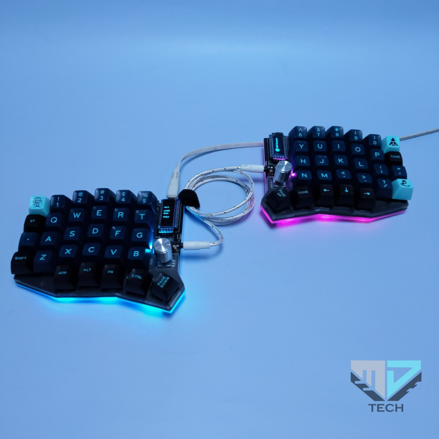 Jual Prebuilt Sofle RGB V2.1 Ergo Split Mechanical Keyboard VIA Knob