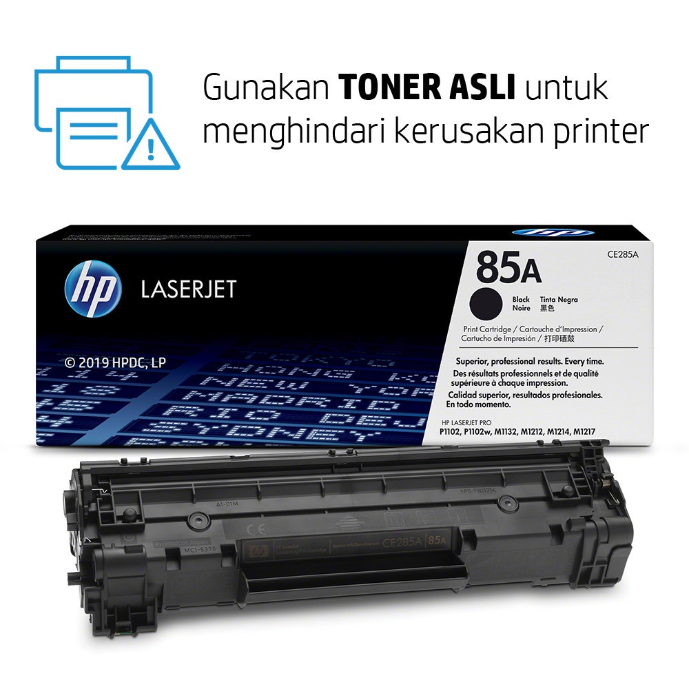 Tinta HP 85A Black Original LaserJet Toner Cartridge Hitam Catridge Asli HP LaserJet Pro P1100 Printer series , HP LaserJet Pro M1130 and M1210 MFP se (8)