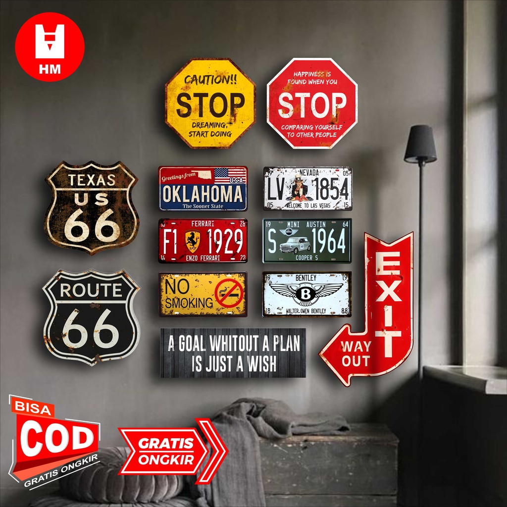 Hiasan Dinding Retro Vintage walldecor  Hiasan Ruangan - Hiasan Kamar - Hiasan Rumah - Hiasan Cafe