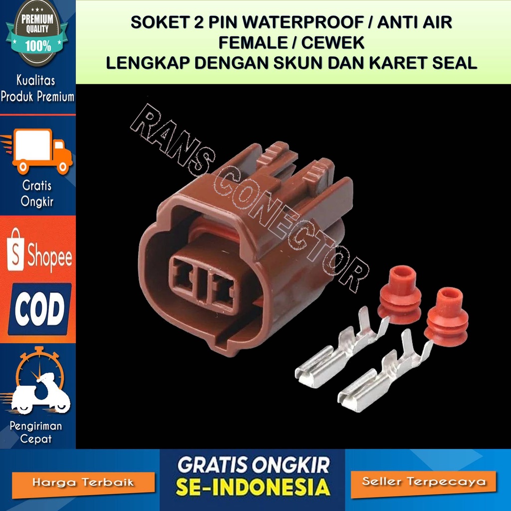 Jual SOKET 2 PIN KONEKTOR SWITCH THERMO FAN SUZUKI KARIMUN KOTAK