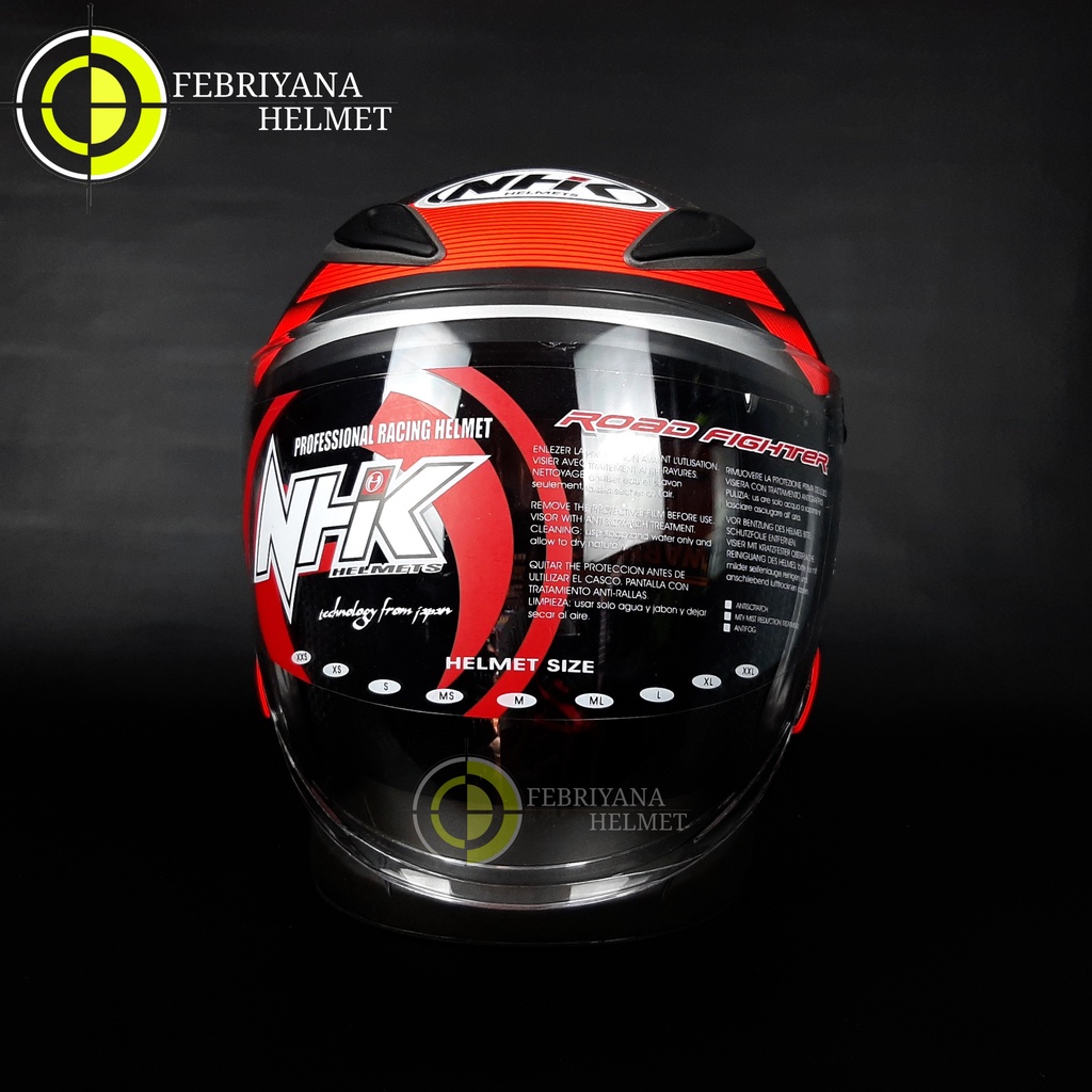 Jual HELM NHK R6 CUBE BLACK RED DOFF HALF FACE NKH R6 | Shopee Indonesia