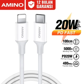 AMINO PD20W Fast Charging Kabel Cable Data Type-C to iP PD 20W Power Delivery / C TO L 1M Untuk Iphone 14 13 12 11 Pro Max XR X XS