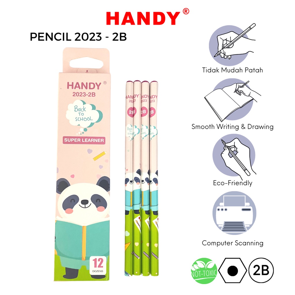 Jual Pensil Handy 2023 2b Isi 12 Pcs Pencil Sketch Gambar Writing