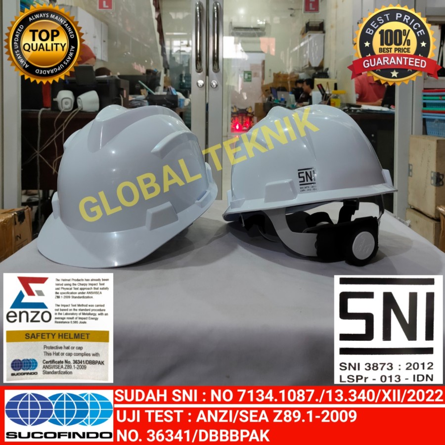 Jual Helm Safety Fastrack Putih Sni Helm Proyek Model Putar Sni Helm