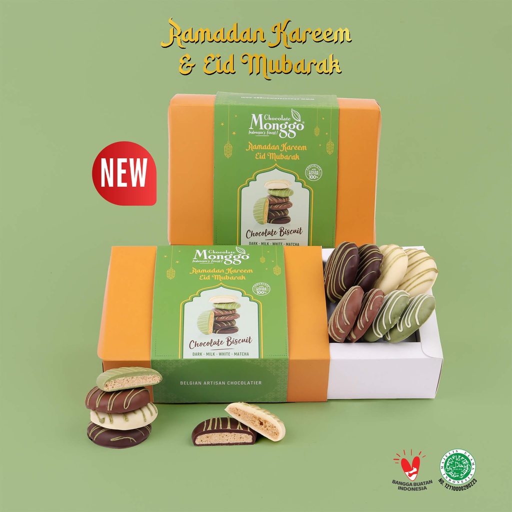 Jual Chocolate Monggo | Ramadan Biscuit 4 Flavours 12pcs | Hampers