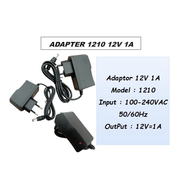 Jual Adaptor Adapter Model 1210 12V 1A ADAPTER Shopee Indonesia