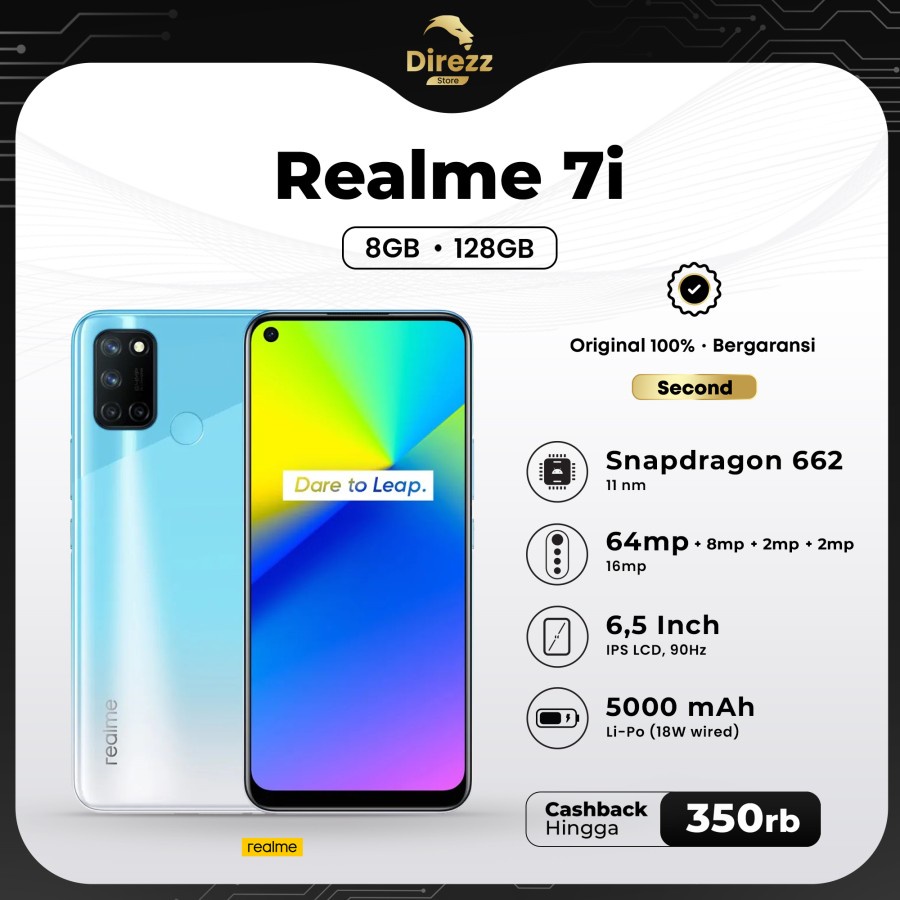 Jual Realme 7i 8/128GB Second Mulus | Shopee Indonesia