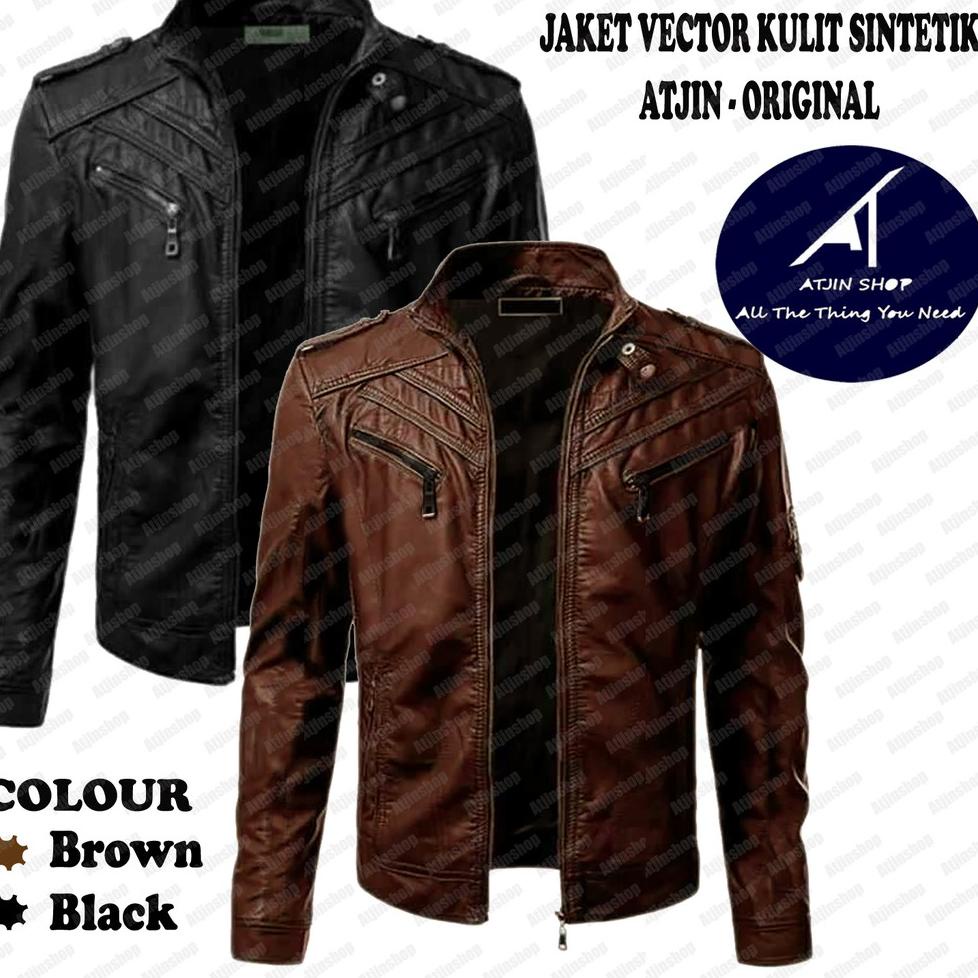 Jual Atjin Original-Jaket Kulit Motor Pria Wanita Model Jalanan Cboy