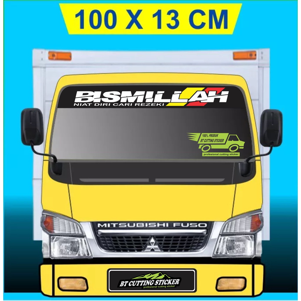 Jual K B Sticker Mobil Mitsubishi Fuso Sticker Kaca Mobil Bismillah