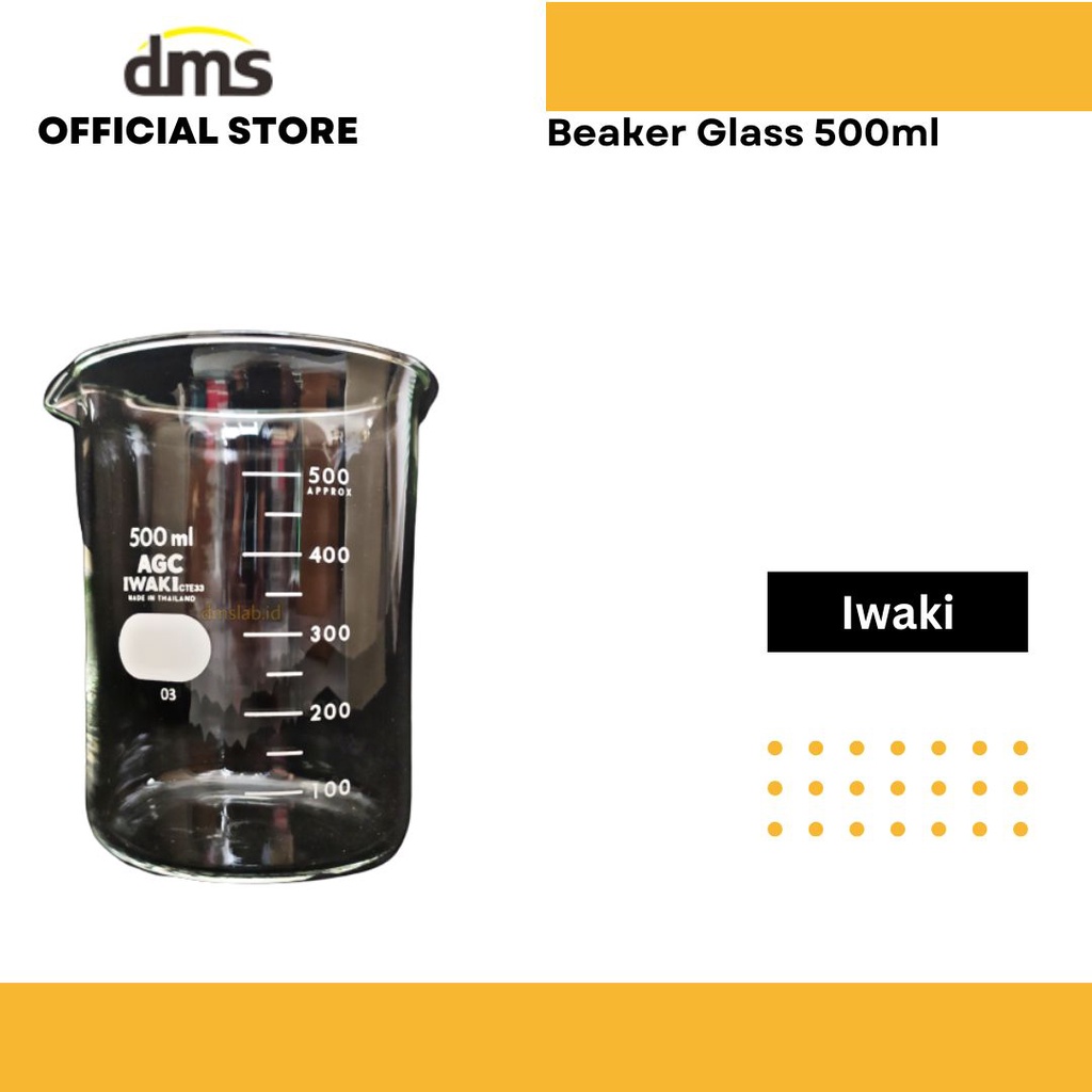 Jual Beaker Glassgelas Lab 500ml Iwaki Shopee Indonesia 3231