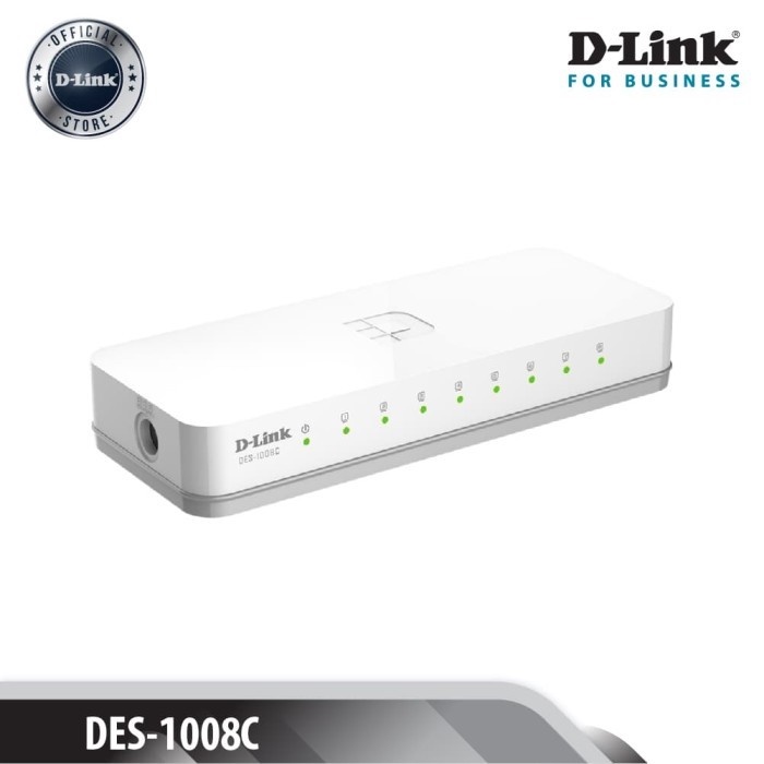 Jual D-Link DES-1008C Ethernet Desktop Switch Hub 8 Port LAN 100 Mbps ...