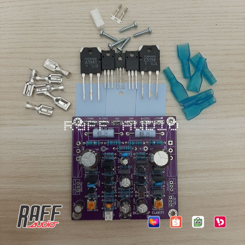Jual Kit Driver Power Amplifier OCL Balap Clarity TEF 2U - PCB Double