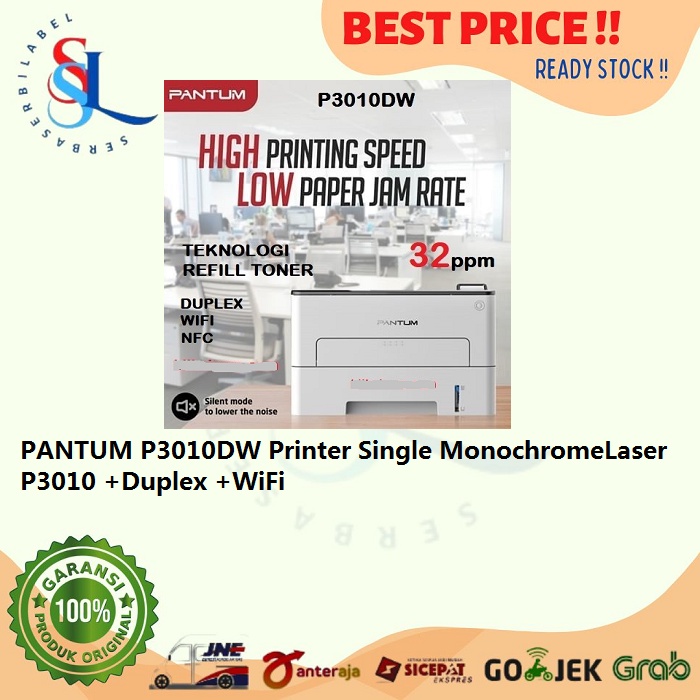 Jual PANTUM P3010DW Printer Single Monochrome Laser P3010 +Duplex +WiFi ...